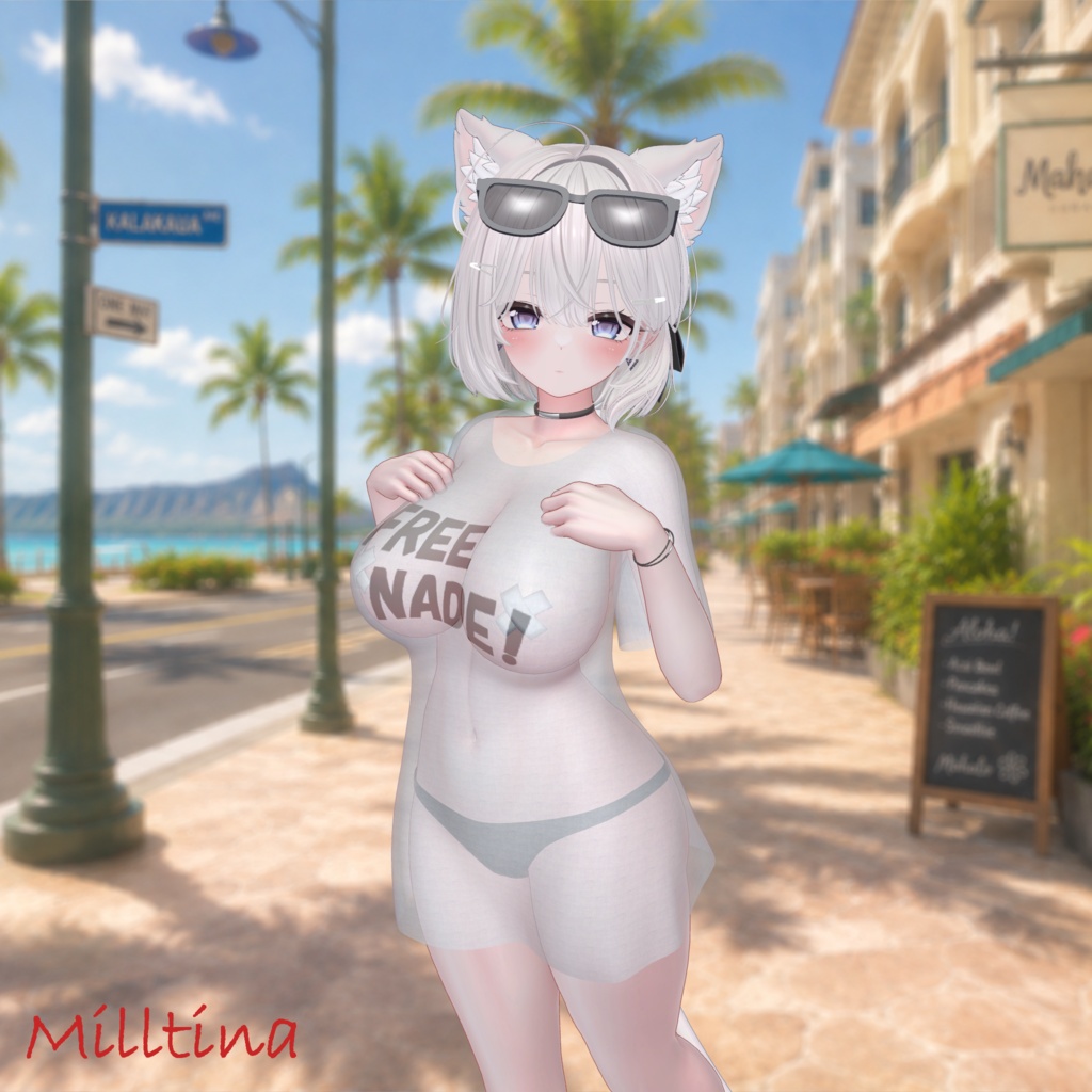 【VRChat向け3Dモデル】💕~FREE NADE !~👋【14アバター対応フルセット】
