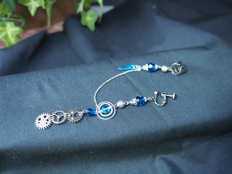 【推し色】魔法使いのイヤーアクセサリー 蒼