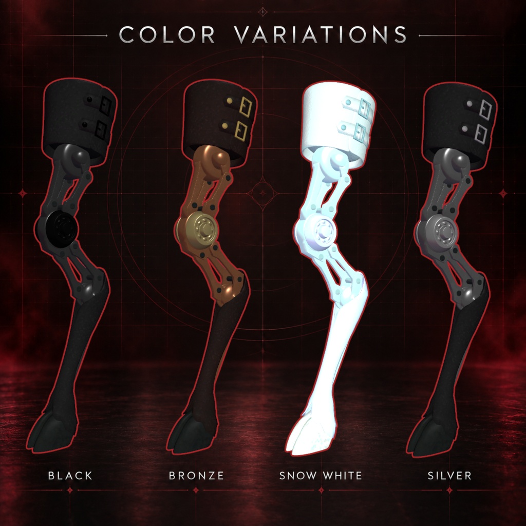 【3D衣装/ギミック】Faun-Legs -鹿風メカニカル義足- 【VRChat想定】