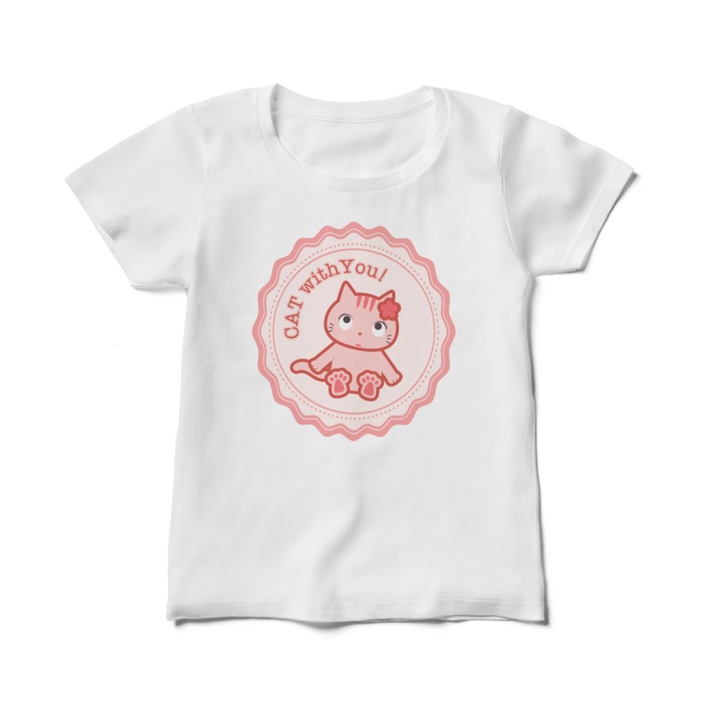レディースTシャツ（Cat With You）〜　夙川育ち