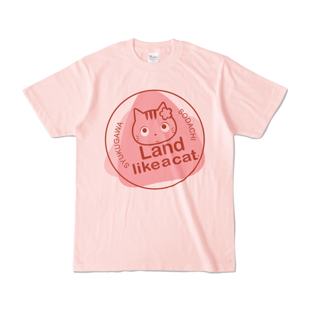 カラーTシャツ（Land like a cat）〜　夙川育ち