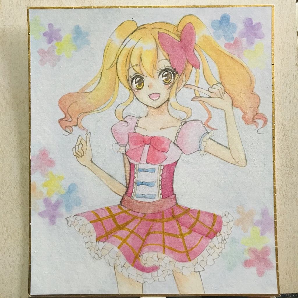 アイカツスターズ! 虹野ゆめ 同人色紙 中サイズ