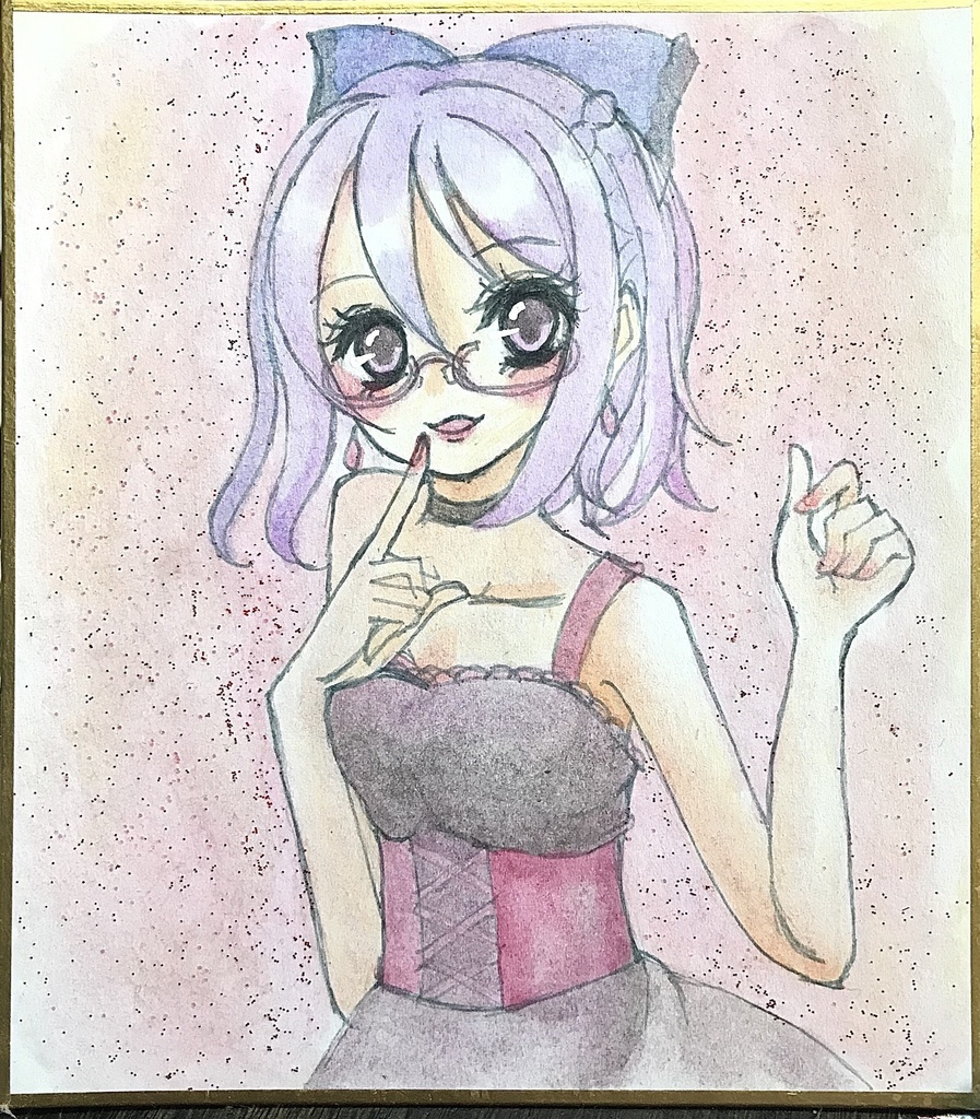 アイカツスターズ イラストミニ色紙 七倉小春 どん底 ブラック Booth