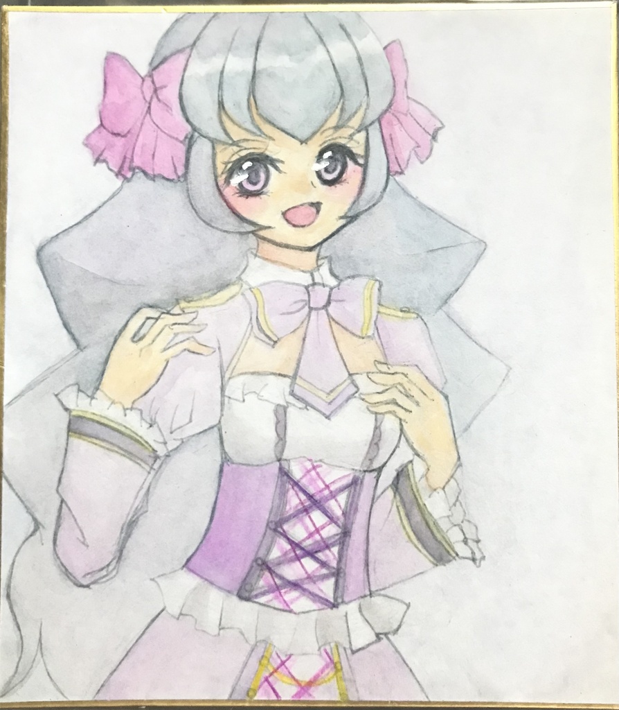 アイカツフレンズ 白百合さくや イラストミニ色紙
