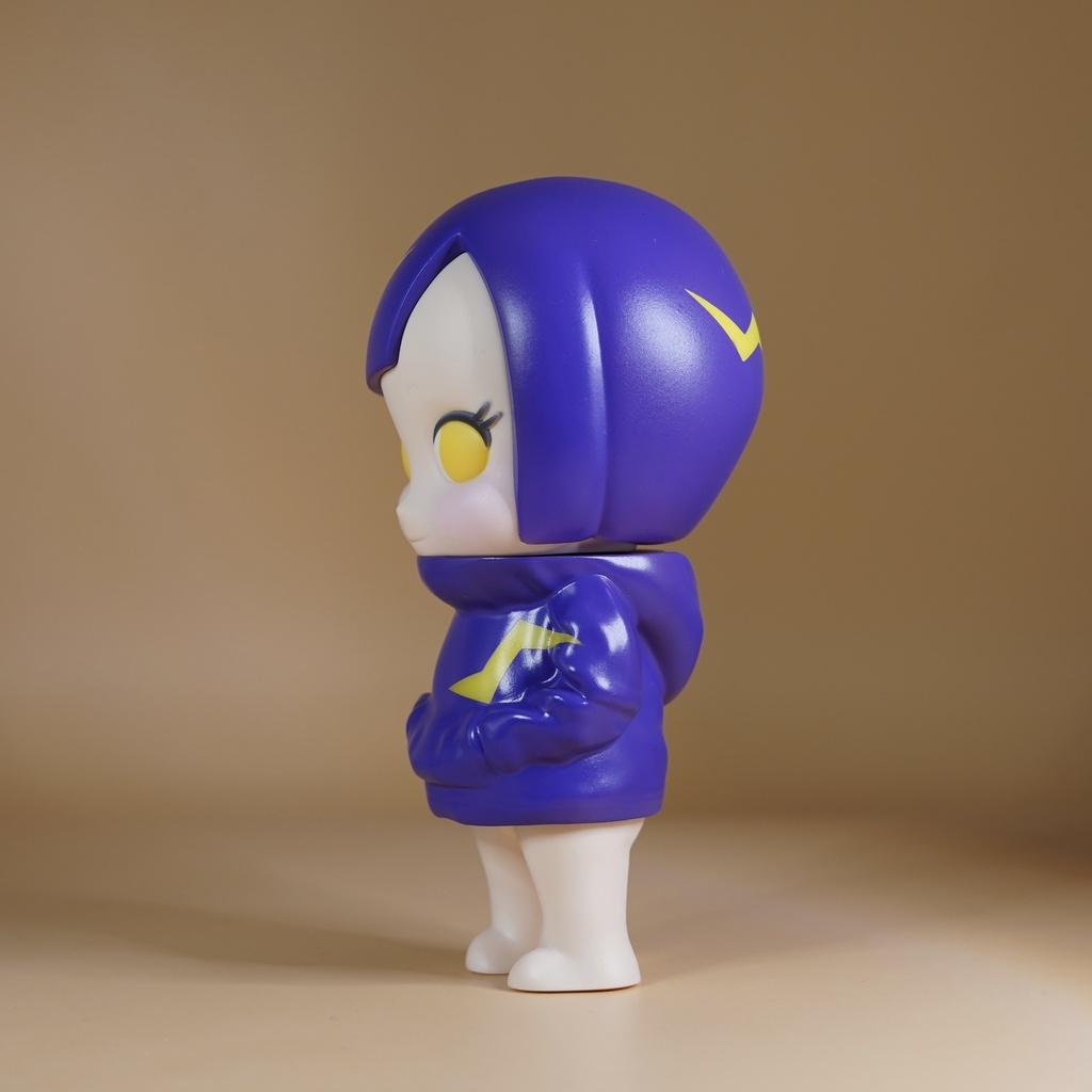 CUTIE パーカー パープル(黄色模様)