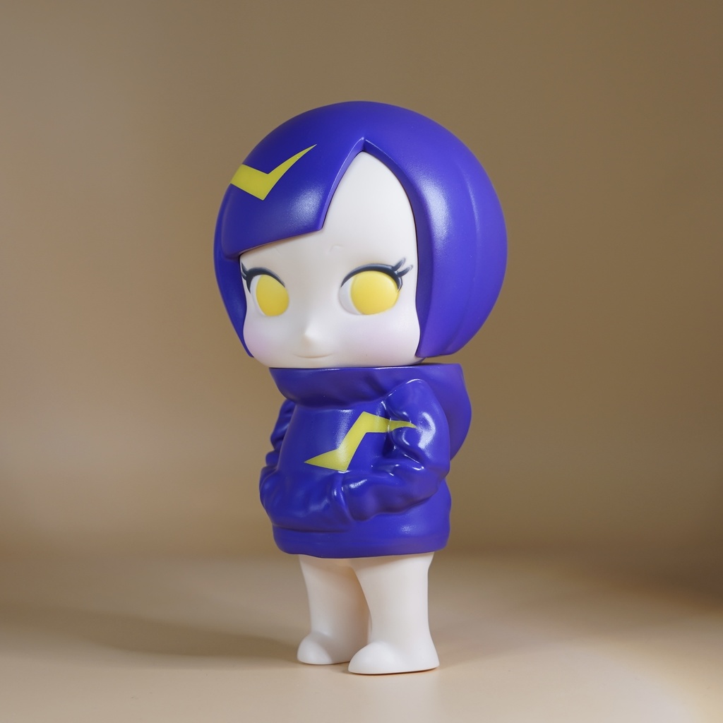 CUTIE パーカー パープル(黄色模様)