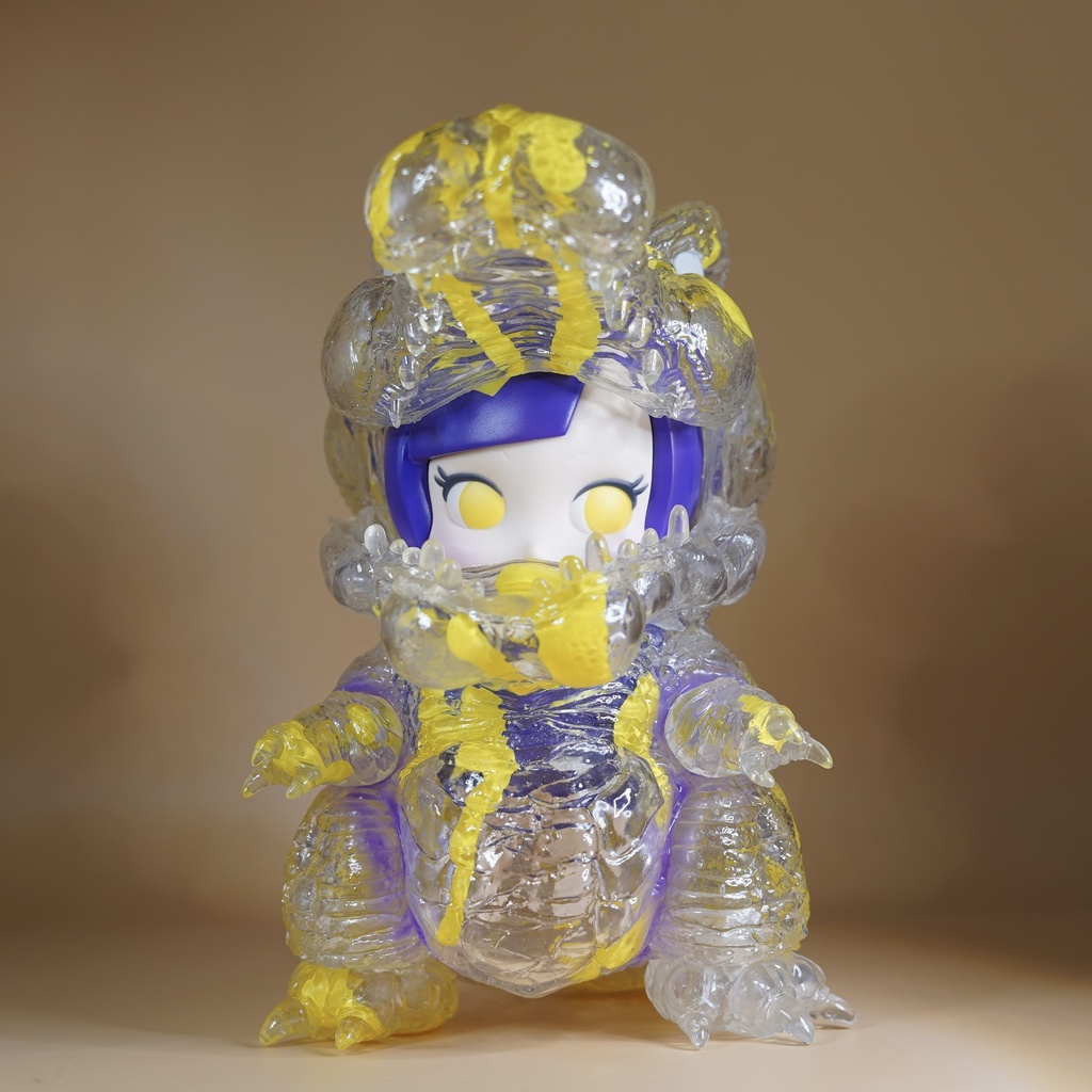 CUTIE パーカー パープル&スピノ(黄色模様)