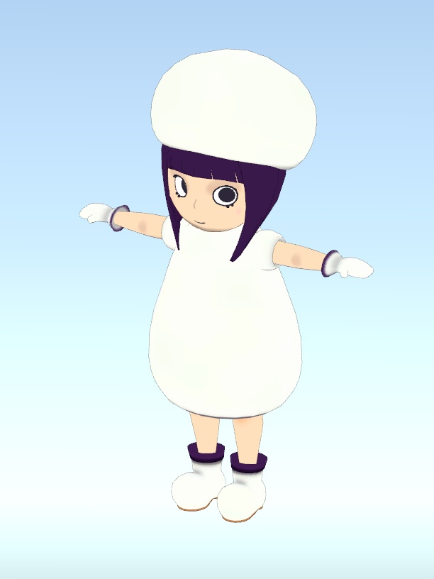 大福もち子【3Dモデル】