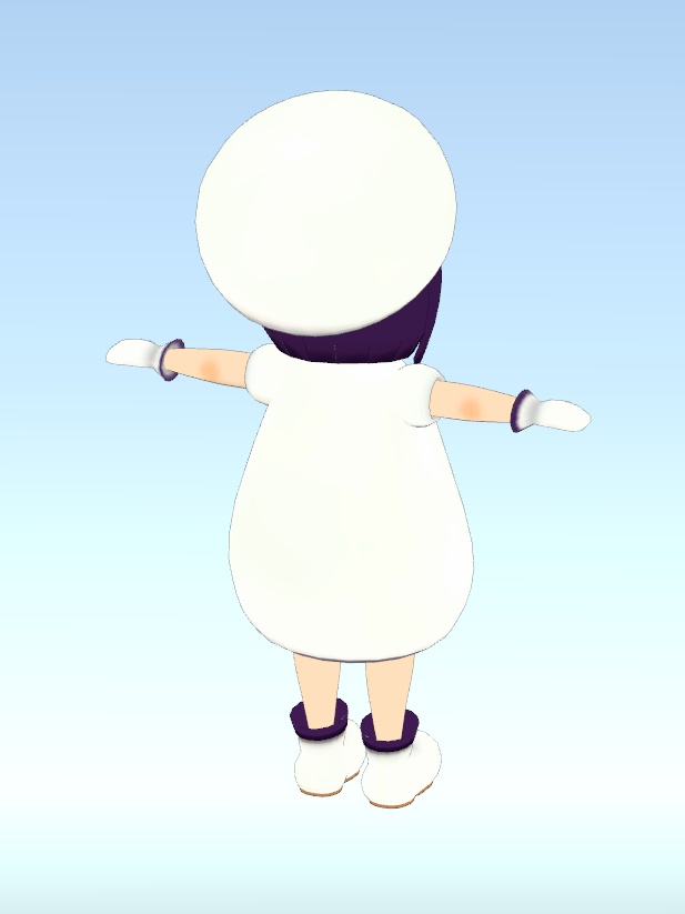 大福もち子【3Dモデル】