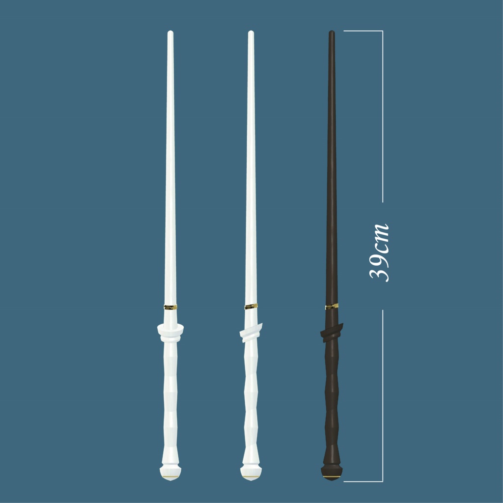 Elegant Wand 【3Dモデル】エレガントな魔法の杖