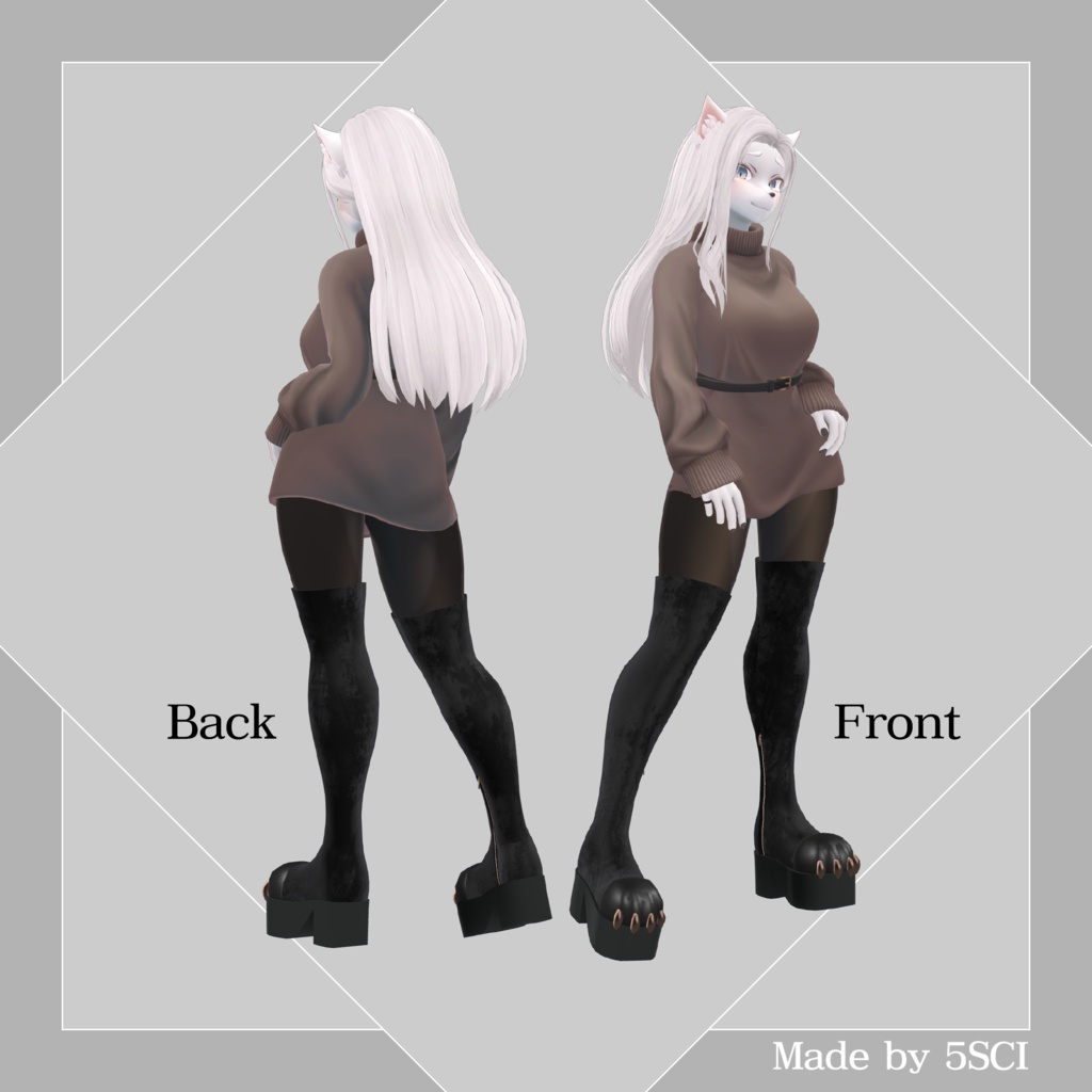 Rebellion -Wild Boots-【3Dモデル】ケモ足ブーツ - 5丁目商工会