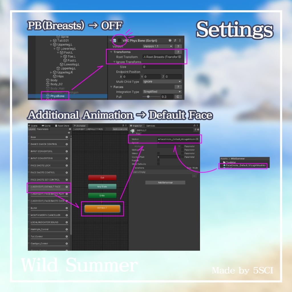 Wild Summer -Two-piece Swimsuit-【3Dモデル】ビキニ水着