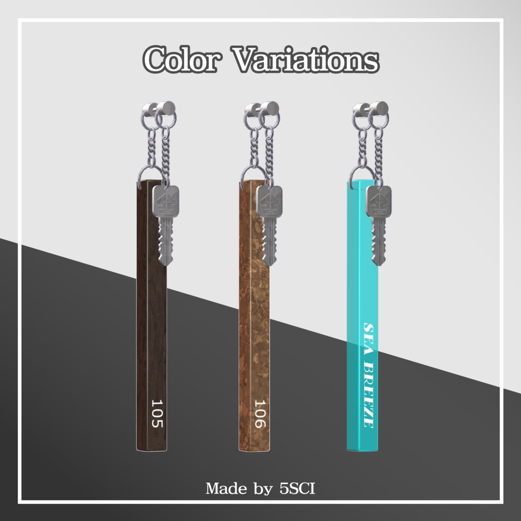 H.K.E.-Hotel Key Earrings- 【3Dモデル】