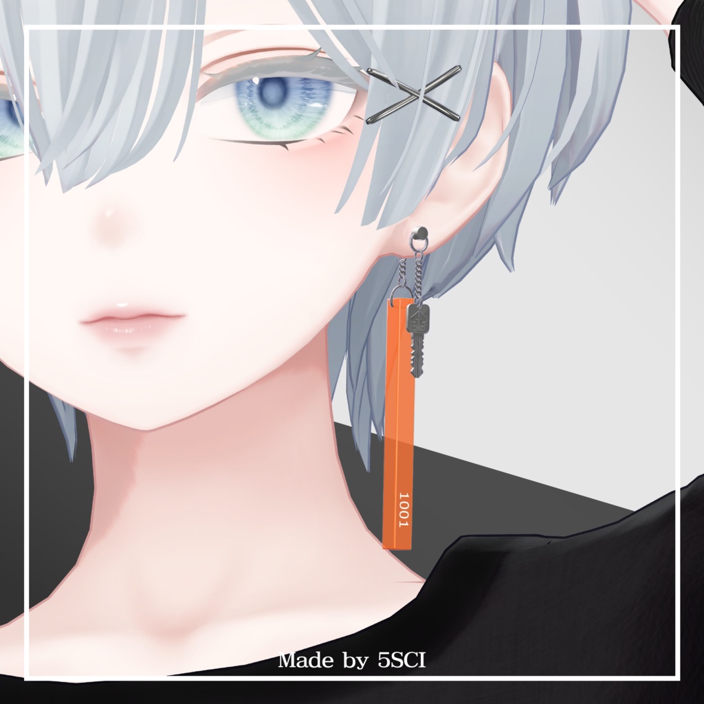 H.K.E.-Hotel Key Earrings- 【3Dモデル】