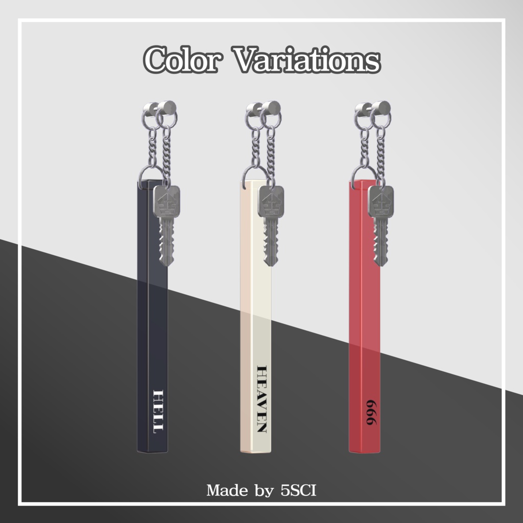 H.K.E.-Hotel Key Earrings- 【3Dモデル】