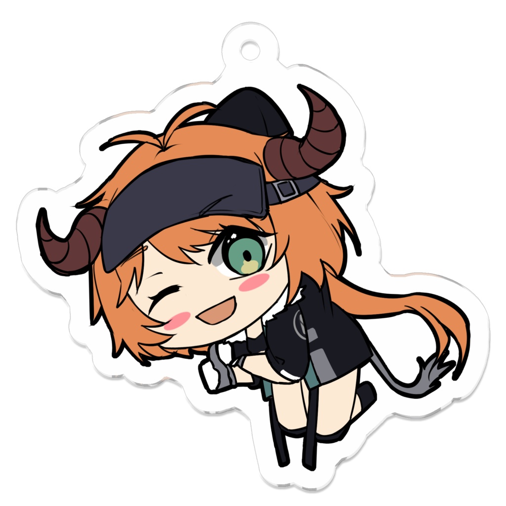 クロワッサン アクリルキーホルダー 50 x 50mm