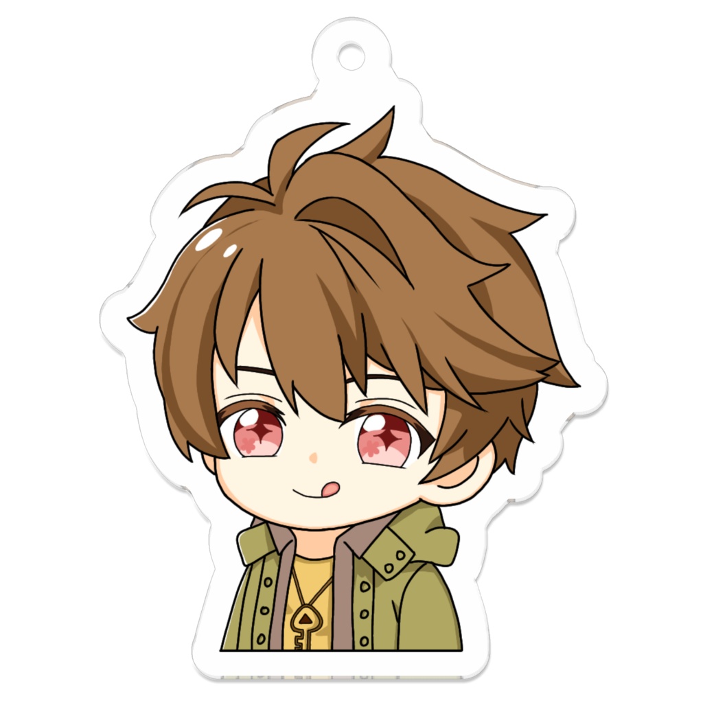 水无瀬夏彦 アクリルキーホルダー 50 x 50mm