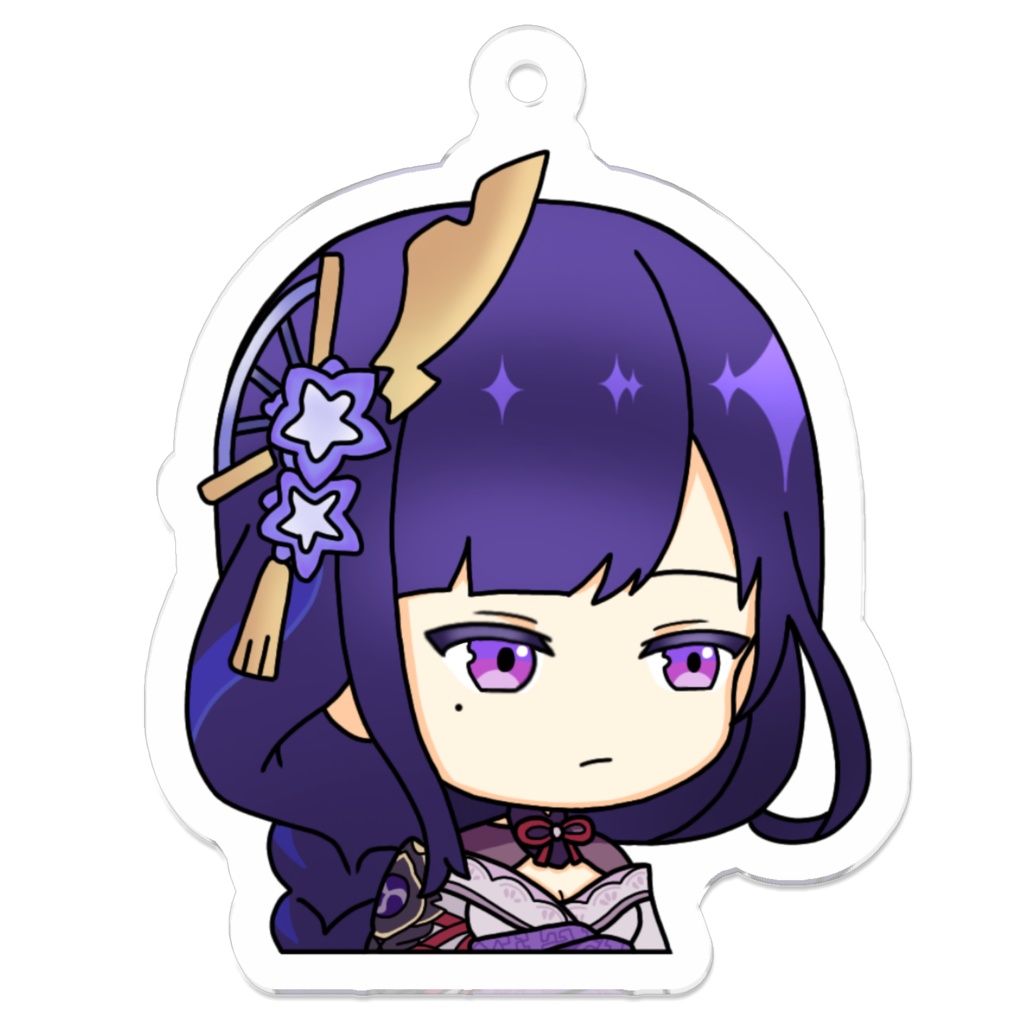 雷電将軍 アクリルキーホルダー 50 x 50mm