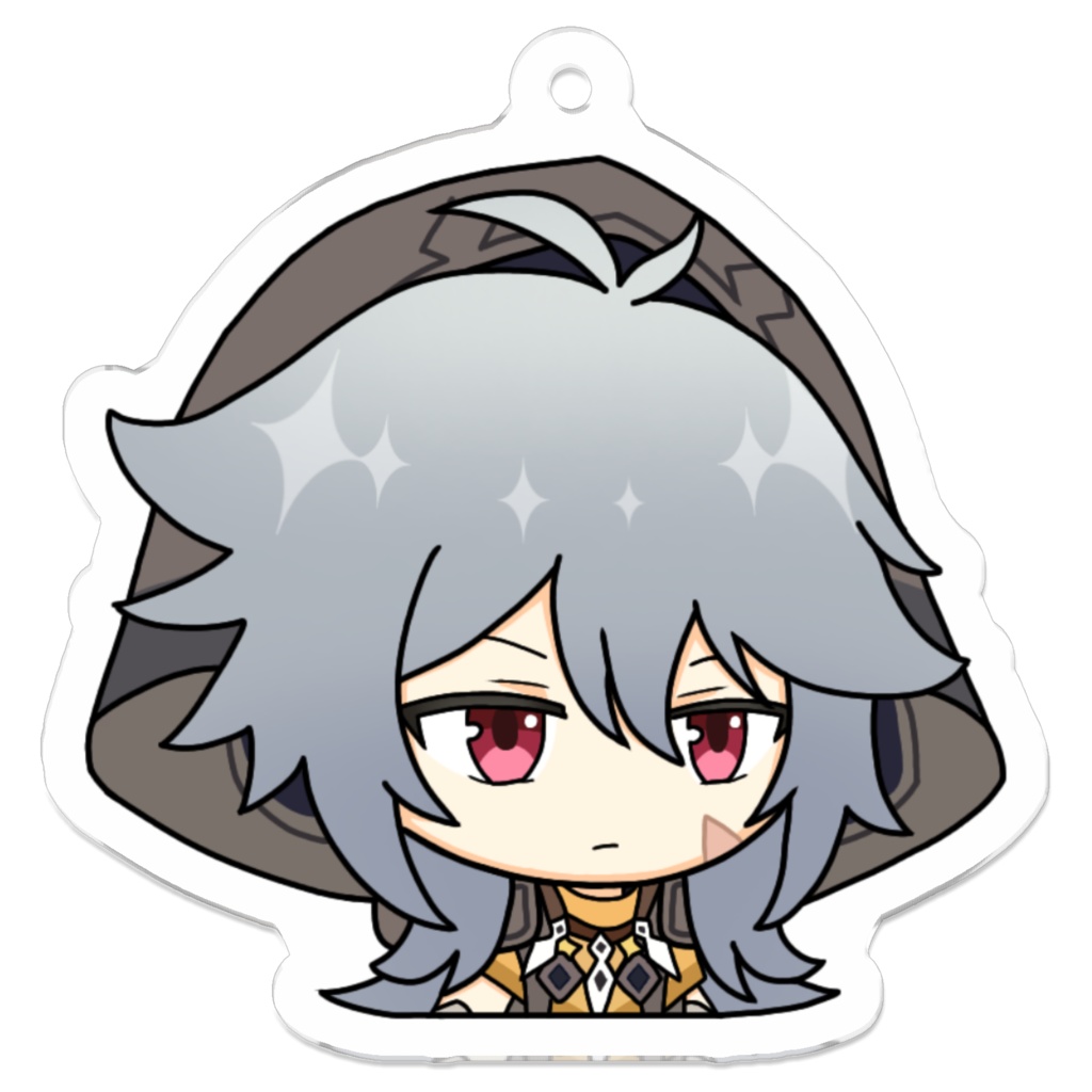 レザー アクリルキーホルダー 50 x 50mm