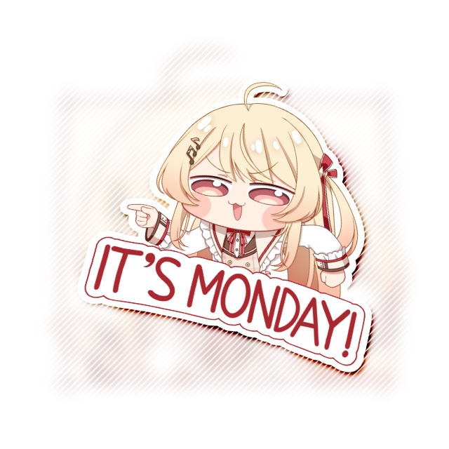 月曜日だよ ステッカー