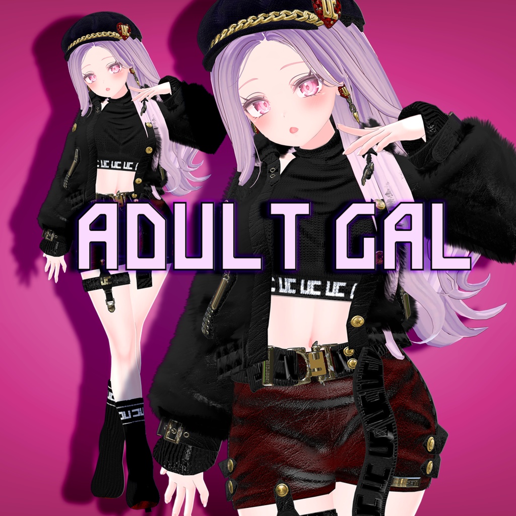 ♡ADULT GAL for セレスティア♡（ファー＆レザージャケットセット）