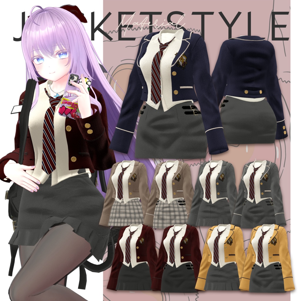 🦋K-Style UNIFORM🦋【マヌカ/森羅/萌/桔梗/水瀬/セレスティア/ライム/ルゼブル/凪夜瑠璃】