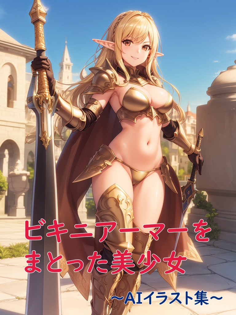 ビキニアーマーをまとった美少女～AIイラスト集～