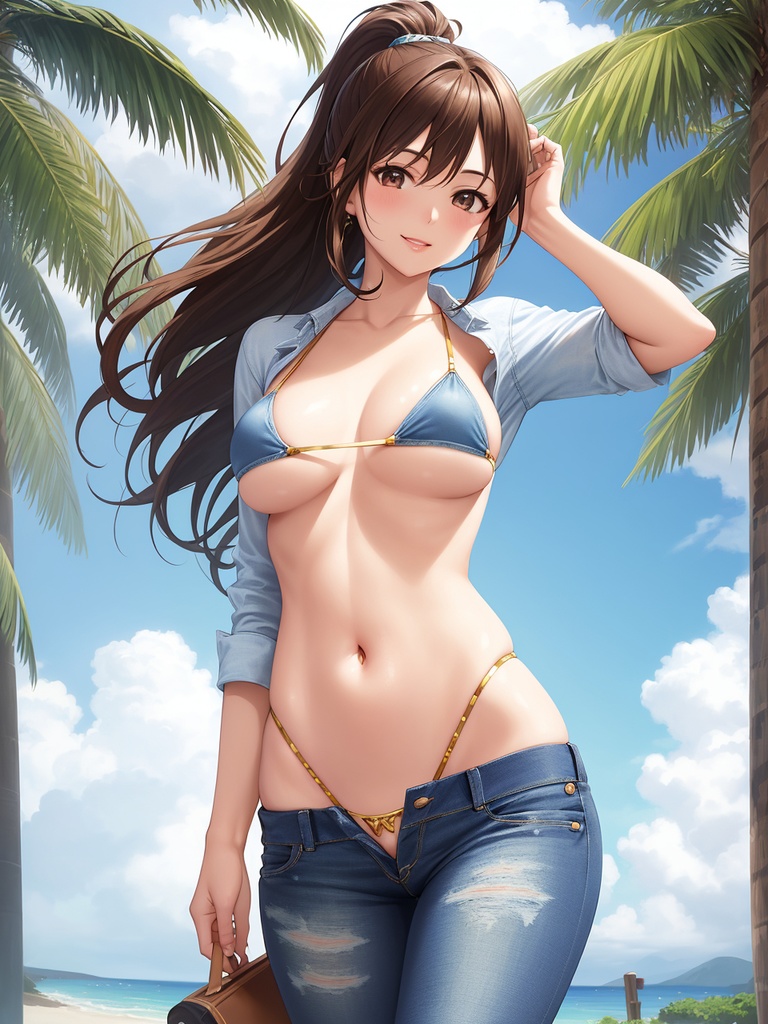 デニムが似合う美少女たち~AIイラスト集~