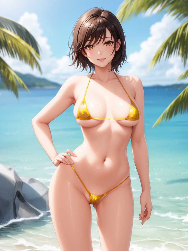 マイクロビキニが似合う美少女たち~AIイラスト集~