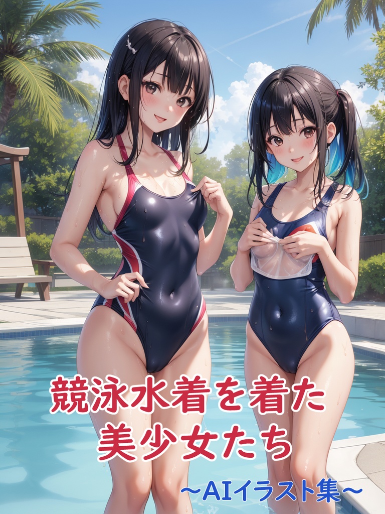 競泳水着の美少女たち～AIイラスト集～
