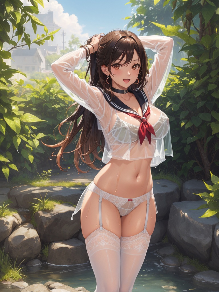 シースルーセーラ服美少女~AIイラスト集~