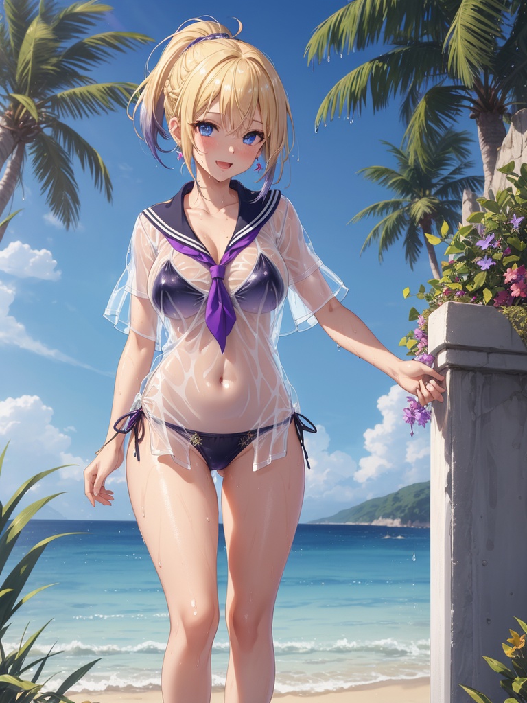 シースルーセーラ服美少女~AIイラスト集~