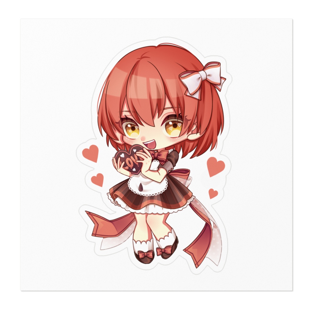 【期間限定】胡桃さらり ステッカー【バレンタインver.】