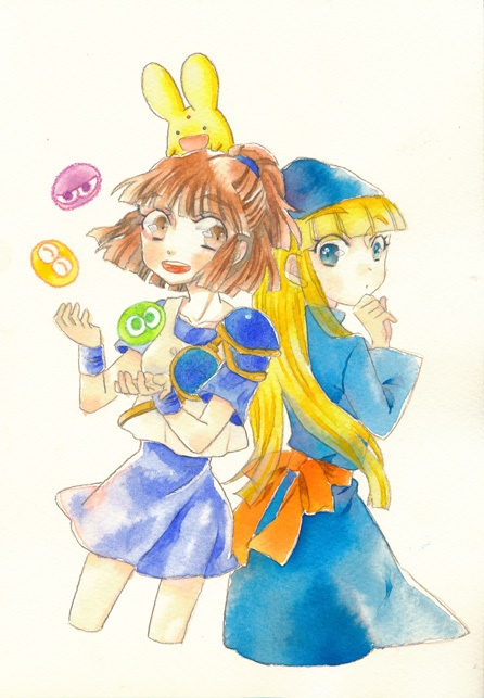 ぷよぷよの水彩原画