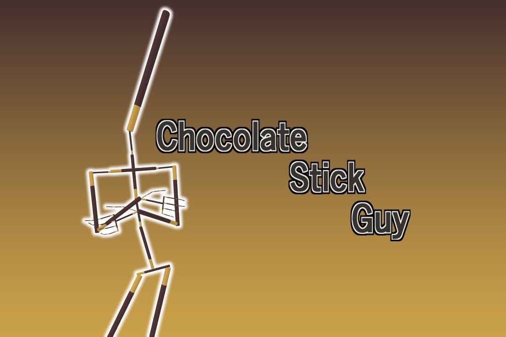 【無償】【オリジナル3Dモデル】Chocolate Stick Guy【VRChat想定】【Quest対応】