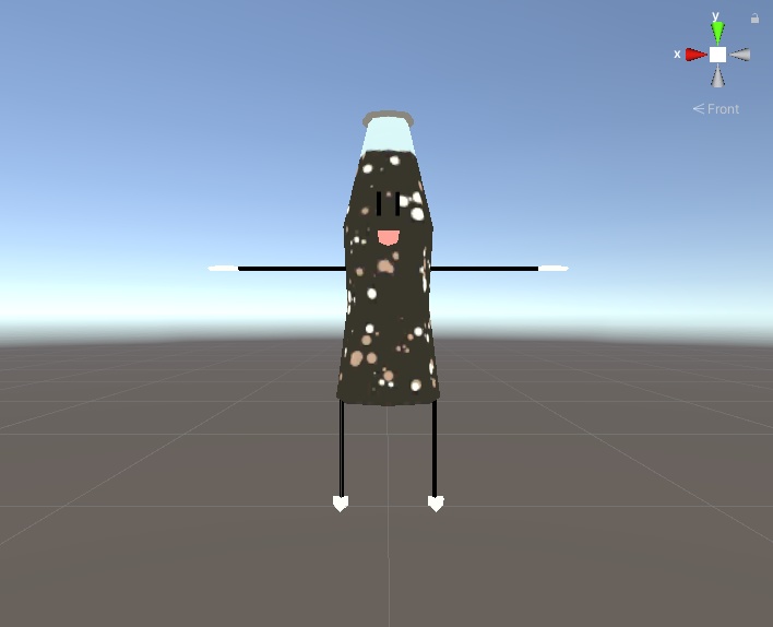 【無償】【オリジナル3Dモデル】256ポリコーラ怪人【VRChat想定】【Quest対応】