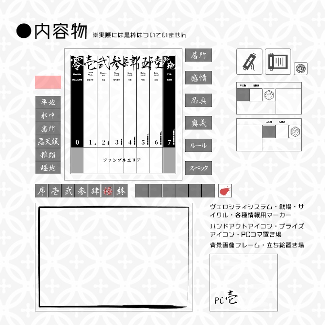 シノビガミオンセマップ素材(ココフォリア・Tekey)