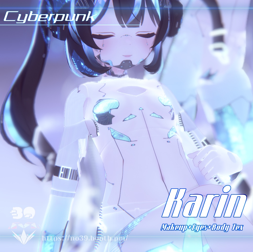 【Karin】Cyberpunk-Eyes+Makeup+Body Tex