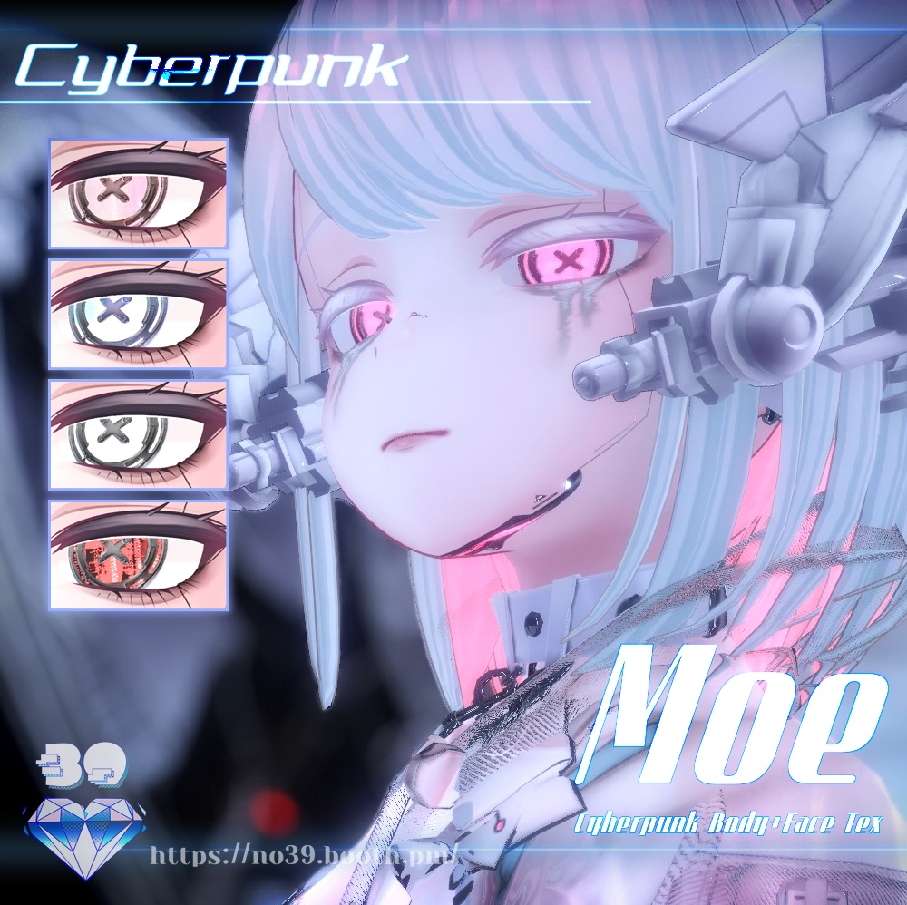 【萌(Moe)専用】Cyberpunk-Eyes+Makeup+Body Tex[HD-PSD]♥ 缩略图 3