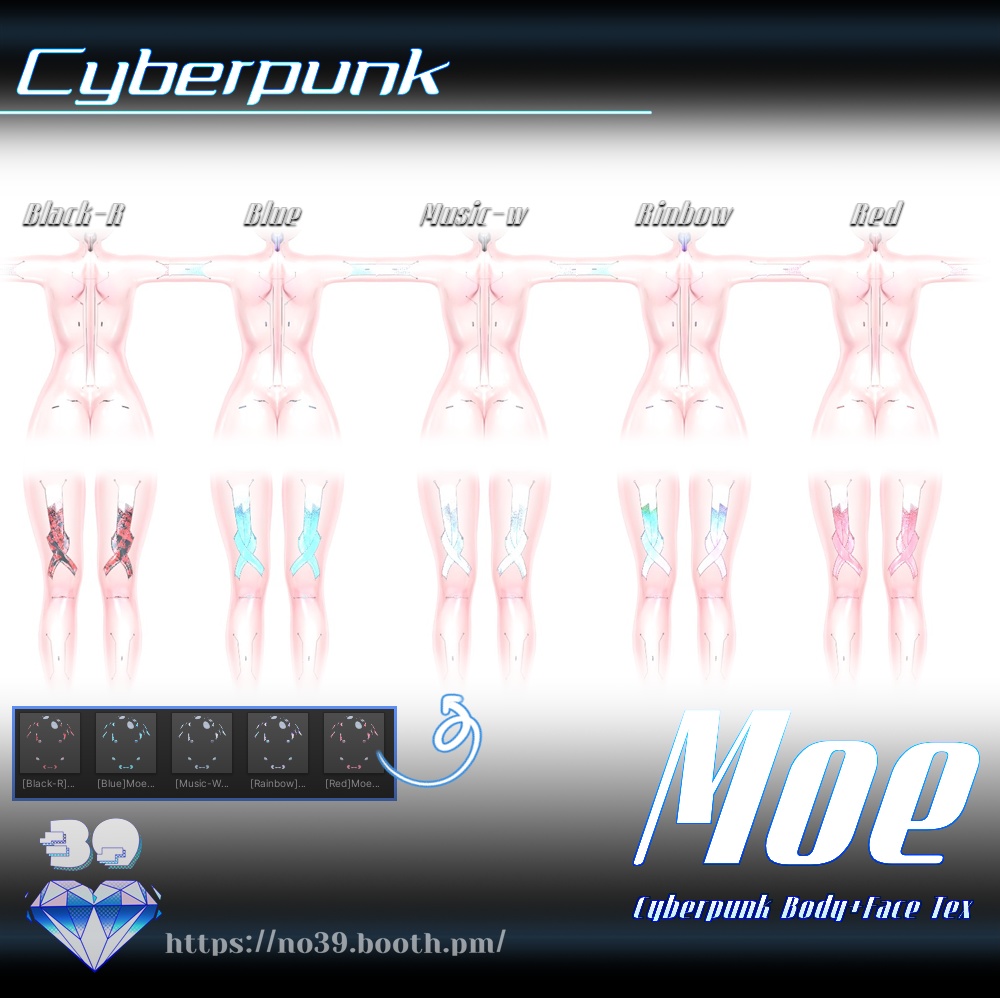 【萌(Moe)専用】Cyberpunk-Eyes+Makeup+Body Tex[HD-PSD]♥ 缩略图 12