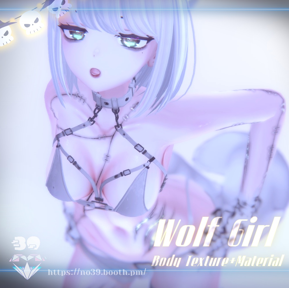 【4アバター対応】Wolf Girl Body Texture+Material🎃