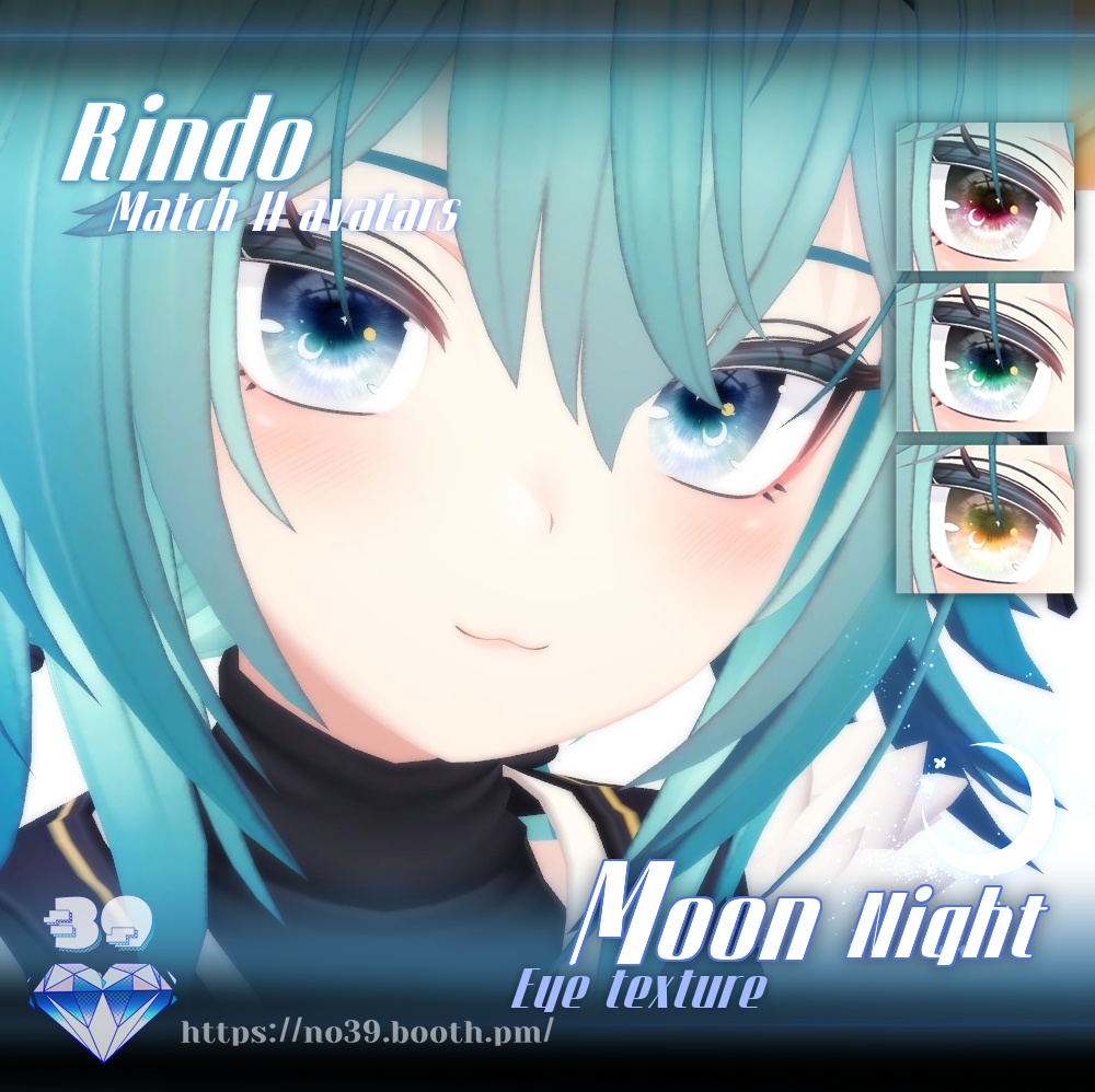 Moon night eyes texture [11 avatars supported