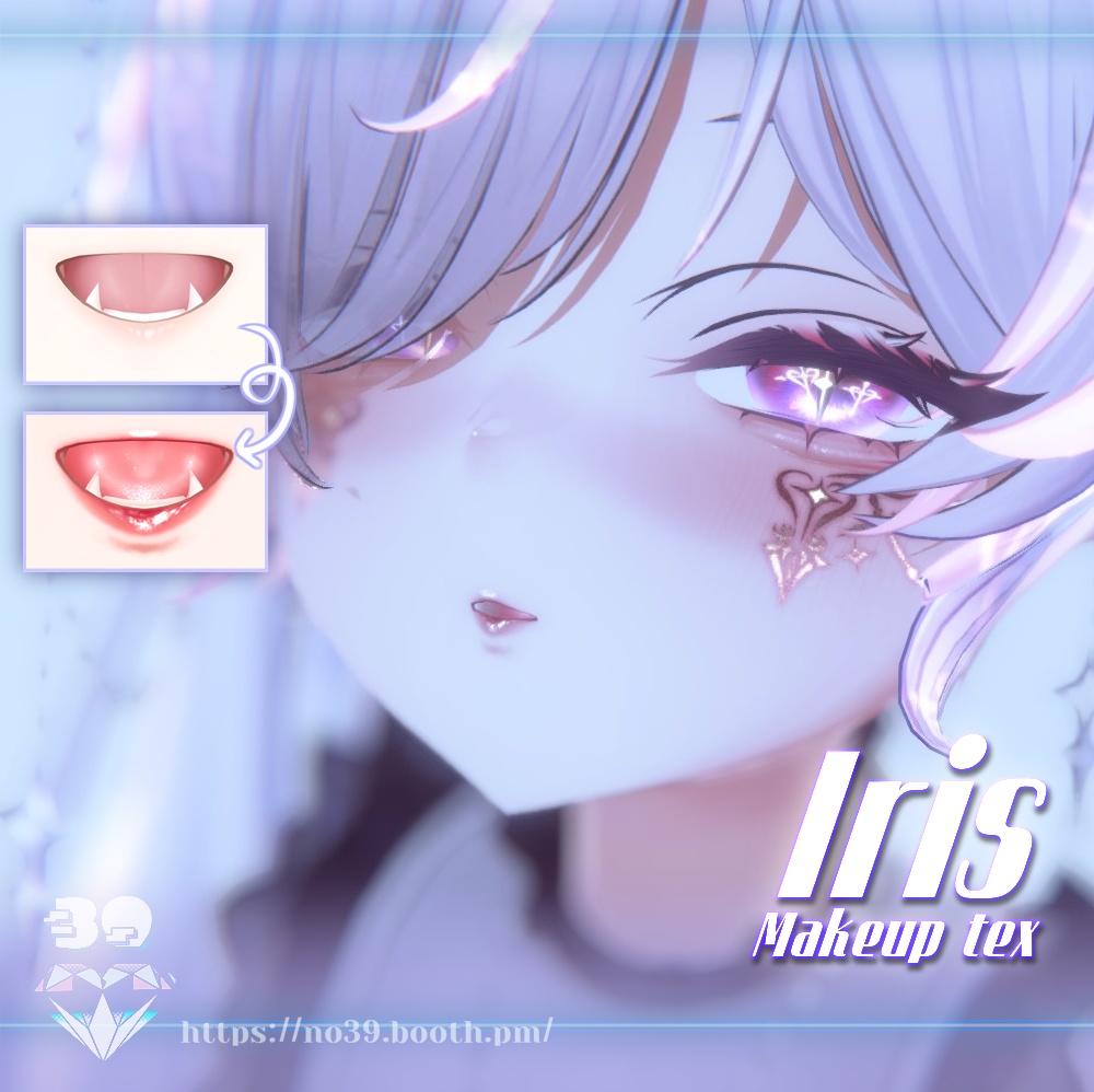 イリス(Iris) 専用 】Little Devil Makeup+Body/Face Tattoo texture+Material[HD-PSD]  - No.39 - BOOTH