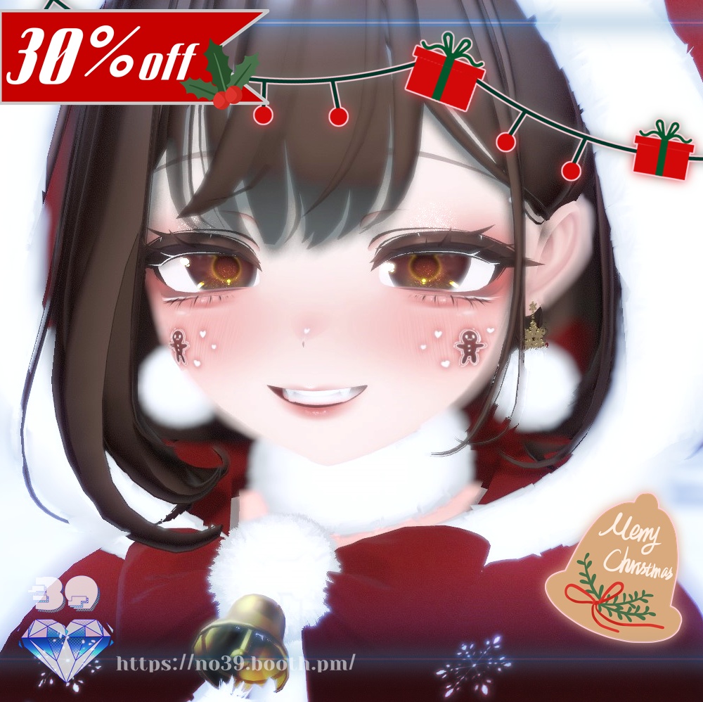 【マヌカ(Manuka)専用】Christmas Makeup+Eyes tex[HD-PSD]♥