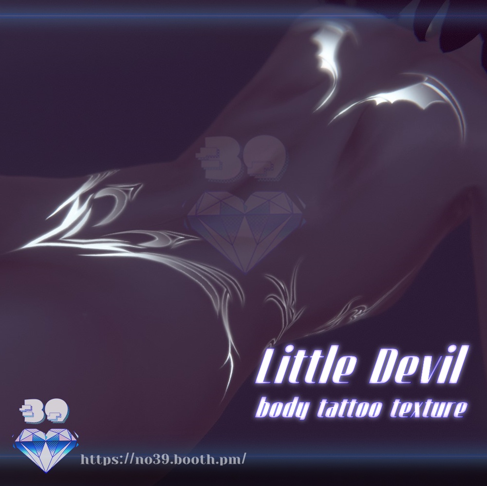 【5アバター対応】Little Devil-body tattoo texture❤