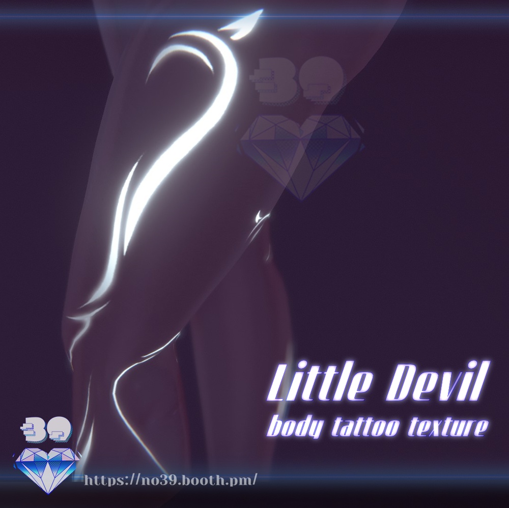 【5アバター対応】Little Devil-body tattoo texture❤