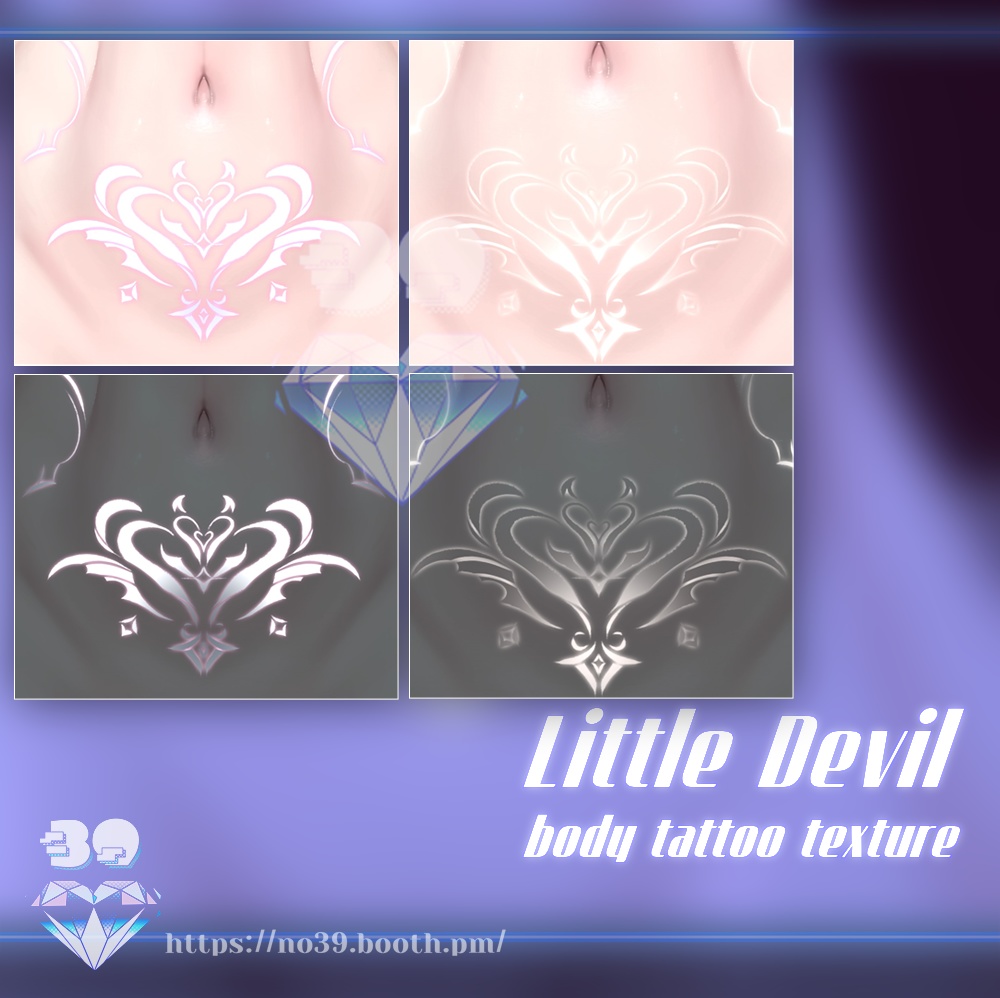 【5アバター対応】Little Devil-body tattoo texture❤