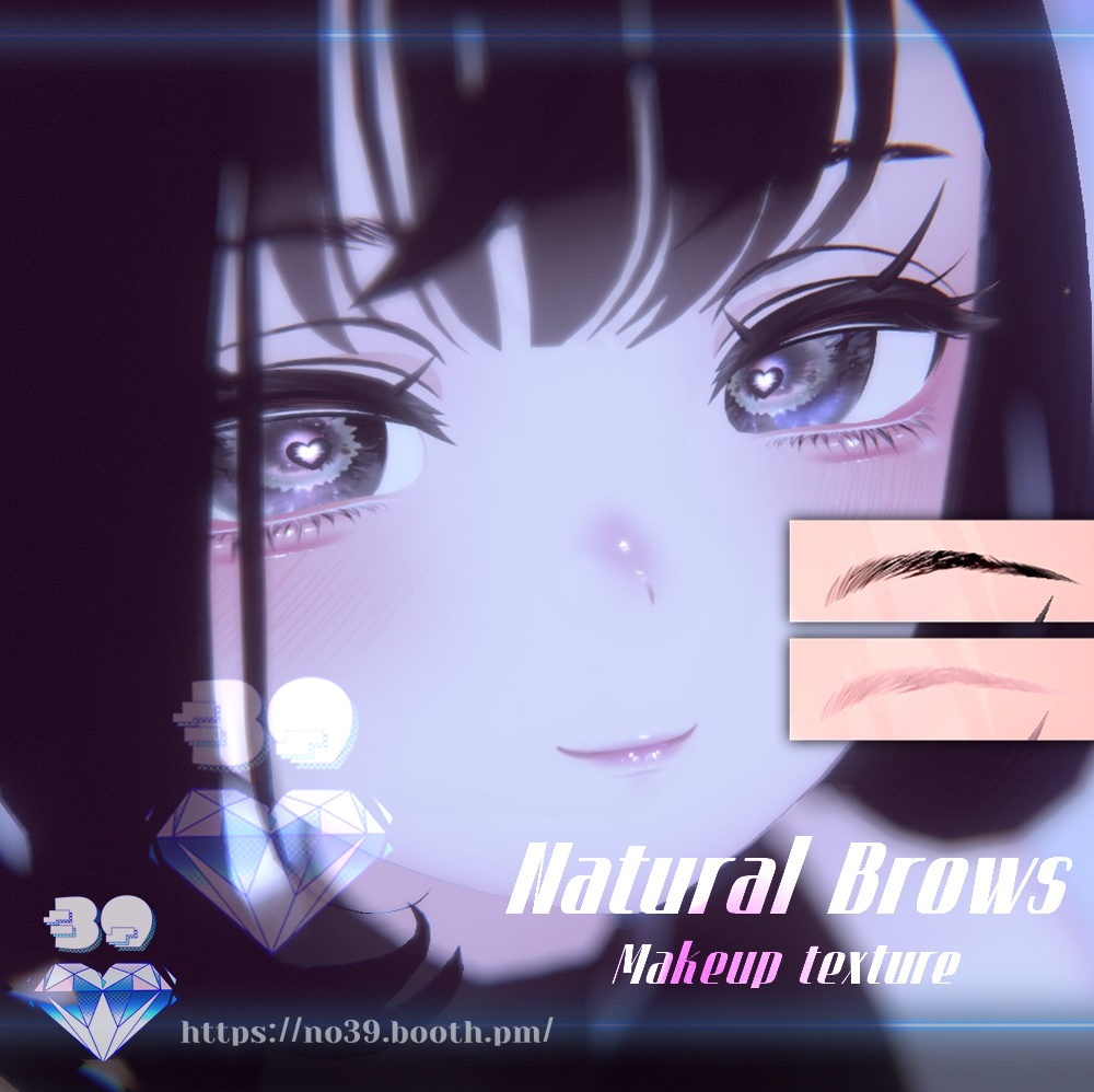 【4アバター対応】Natural Brows texture♥