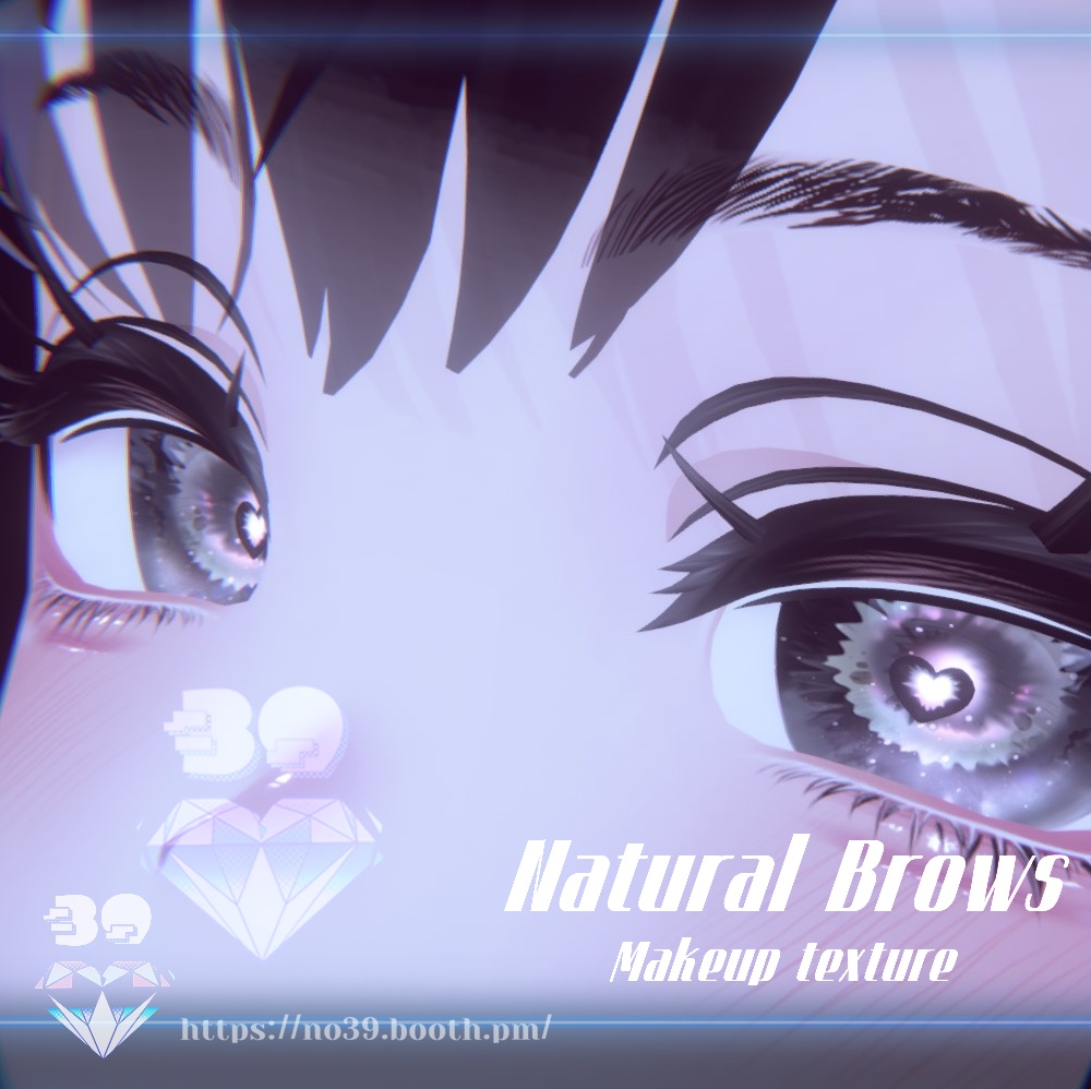 【4アバター対応】Natural Brows texture♥