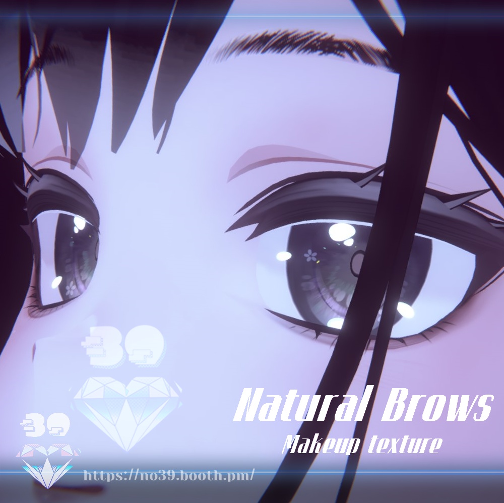 【4アバター対応】Natural Brows texture♥